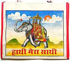  indische Einkaufstasche Elefant