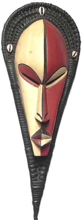  Maske mit Korbgeflecht