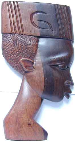 afrikanische Skulpturen Mann und Frau
