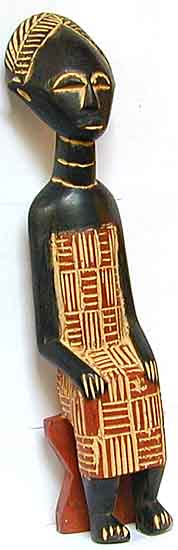 Akan Figur, sitzende Frau,