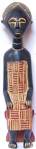 Akan Figur, sitzende Frau,