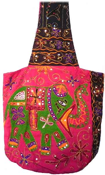  Schultertasche aus Rajasthan