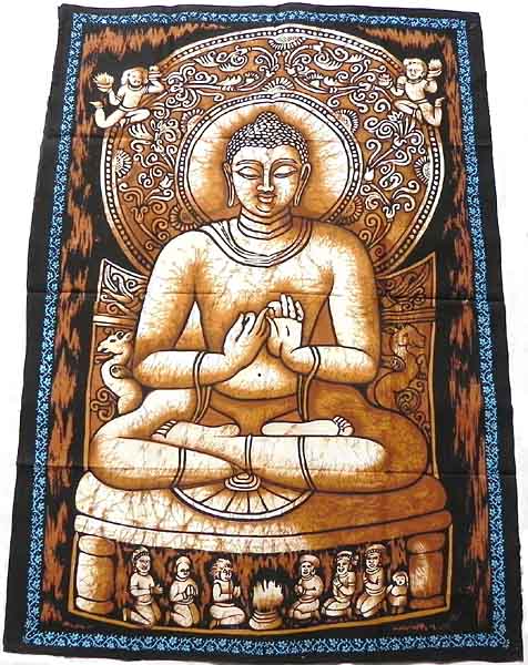 Batiktuch mit Buddhamotiv