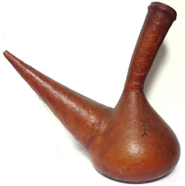 Kalebasse, lederummantelt